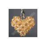 Handmade Crystal Beaded Heart Charms thumbnail-3