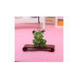 3d Beaded Frog 4mm Crystal Animal Cell Phone Charm thumbnail-2