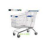 240L Zinc Plated Low Carbon Steel Supermarket Shopping Cart Trolley Euro Style thumbnail-1