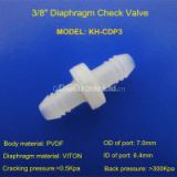 3/8 inch PVDF small plastic check valve, low pressure air check valve