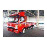 HOWO 4X2 4T Light Duty Commercial Trucks , Red Cargo Flatbed Truck thumbnail-1