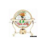 Three-legged Golden Short Stand With White Lapis Globe thumbnail-1