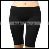Seamless Solid Stretch Shorts Spandex Leggings Yoga Biker Exercise Black Color thumbnail-6