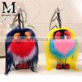 Luxury Colorful Fox Fur Animal Accessory / Fox Fur Bag Charm Key Chain thumbnail-6