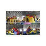 Giant Inflatable obstacle course with slide for sale