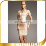 2013 bestseller elegant quality nude celebrity lace dress