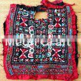 Vintage Handmade Banjara Neck Yoke Fabric- Indian Vintage Thread Beads Embroidery Neck Yoke