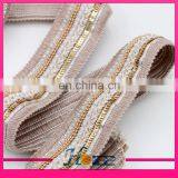 Wholesale Braided Webbing Trim for Shoe Beaded Lace Trim for Garment thumbnail-5