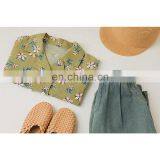 6596 Baby Boutique Clothing Kids Baby Girl Lapel Pointed Collar Printing Blouse thumbnail-2