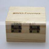 Natural Color Unfinished Burnt Stamp Logo Wooden Boxes,hinge Box Wood Accept OEM thumbnail-3