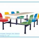 FRP Fiberglass Canteen Chairs With Small Desk thumbnail-2