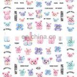 JOYFUL 442-479 Hot Selling Cute Bear Flower Colorful Nail Stickers 3d Adhesive Waterproof Decals thumbnail-1