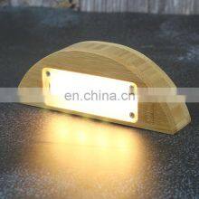 Bedroom Decorative Wardrobe Cabinet Lamp Small Led Usb Rechargeable Battery Touch Control Wooden Wall Lamp