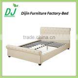 Bedroom Furniture Modern Design Cream Leather Big Bed Modern Bed Designs For Hotel thumbnail-1