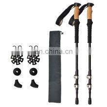 Camping Multifunction Telescopic Outdoor Walking Hiking Carbon Fiber Trekking Poles thumbnail-3