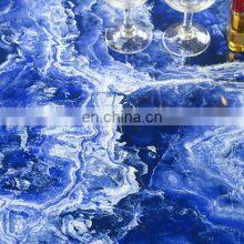 Luxury Polished Blue Synthetic Turkish Marble Tile For Sale thumbnail-5