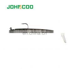 JOHNCOO Double Colours 12cm 15.5g Jig Fish Head Sinking Fishing Lure Vivid Body Jigging Soft Bait thumbnail-2