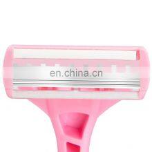 2pcs/Pack Women Razor Germany Stainless Steel Sharp Safety Razor 6 Blades Female Razor Blade Disposable Razor Factory thumbnail-3