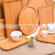 Natural Ecofriendly Round Wooden Platter Snack Food Bamboo Serving Tray thumbnail-3