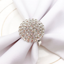 Gold Silver Crystal Rhinestone Napkin Rings Holder for Mother's Day thumbnail-3