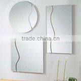 Decorative Wall Mounted Bath Makeup Mirror Frameless