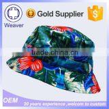 Custom Printed Hat Denim Floral Wide Brim Men Hats Plain Bucket Hat Wholesale thumbnail-1