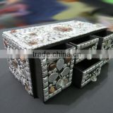 wooden aluminium decorated multi purpose jewellery box, beautiful beaded handmade jewelry box