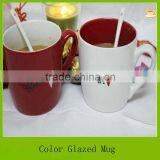 Ceramic Travel Mug, Travel Coffee Mug With Spoon LJ-4187 thumbnail-1