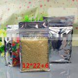 Factory Outlets Aluminum 8 Side Seal Zipper Pouch With Front Clear Window/ Eight Side Seal Aluminum Zipper Pouch thumbnail-2