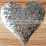 Heart Shape Emboridery Sequin Patches With Heat Seal -- S1432 Quality Choice thumbnail-2