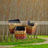 Fashionable Colorful Hot Sale Rattan Basket With High Quality Set of 3 thumbnail-1