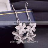 New Design Flower Dangle Jewelry Matte Long Earring Hook Wholesale thumbnail-3