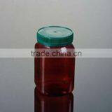 Hot Sale 500g Amber Plastic Honey Jar With Tamper Proof Cap