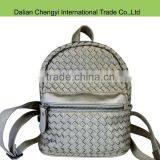 Wholesale Gorgeous Girls Special Design Weave pu College Day Backpack