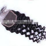 New Arriving 18" #1B Deep Wave, Free Parting Style, Bleached Knots, Peruvian Hair Lace Front Closure Weaves thumbnail-1
