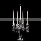 5 Arm Glass Candelabra for Home Decor