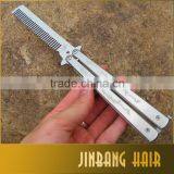 Malaysia Hot Selling Hair Styling Tool Comb Butterfly Pattern Camping Carved Double Dragon Butterfly Knife thumbnail-2