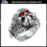 Retro Titanium 316L Stainless Steel Skull Nose Ring thumbnail-5