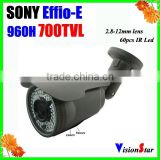 1/3" Sony Exview HAD CCDII ICX672/3AKA OSD Menu Day Night Outdoor 60PCS IR Leds Security Camera 700TVL 2.8-12MM Lens Vision Star