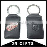 Fashionable Dark Grey Leather Keychain for Keys thumbnail-1