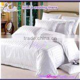 300TC 100% Combed Cotton 3cm White King Stripe Hotel Bedding Sets for Hilton, Sheraton Hotels thumbnail-1