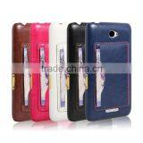 Card slot Wallet leather case For Sony XPERIA E4