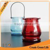 Decorative Glass Flower Jar With Metal Handle Wholesale thumbnail-5