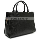 N2272-A5162 New Arrival Black Crocodile Pattern Leather Satchel Handbag Ladies Fashion Designer Bags thumbnail-2