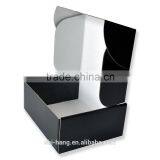 Custom Black Color Printing Single Wall Corrugated Pizza Box Type Mailing Delivery Express Paper Boxes Packaging