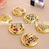 Luxury Round Logo Round Logo Personalized Pocket Metal Mirror Quality Choice thumbnail-1