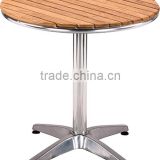 Outdoor pool wood curved aluminum table queensland