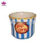 Round Ceramic Popcorn Pot