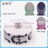 ANY Crystal Beauty Nails Design 500PCS per Roll Paper Nail Form Fish Shape thumbnail-1