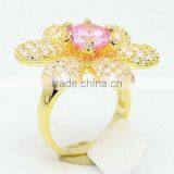 925 Silver Women Luxury Multi Flower Ring